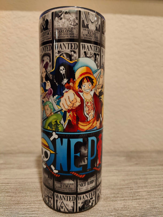 One Piece Characters Wanted Tumbler