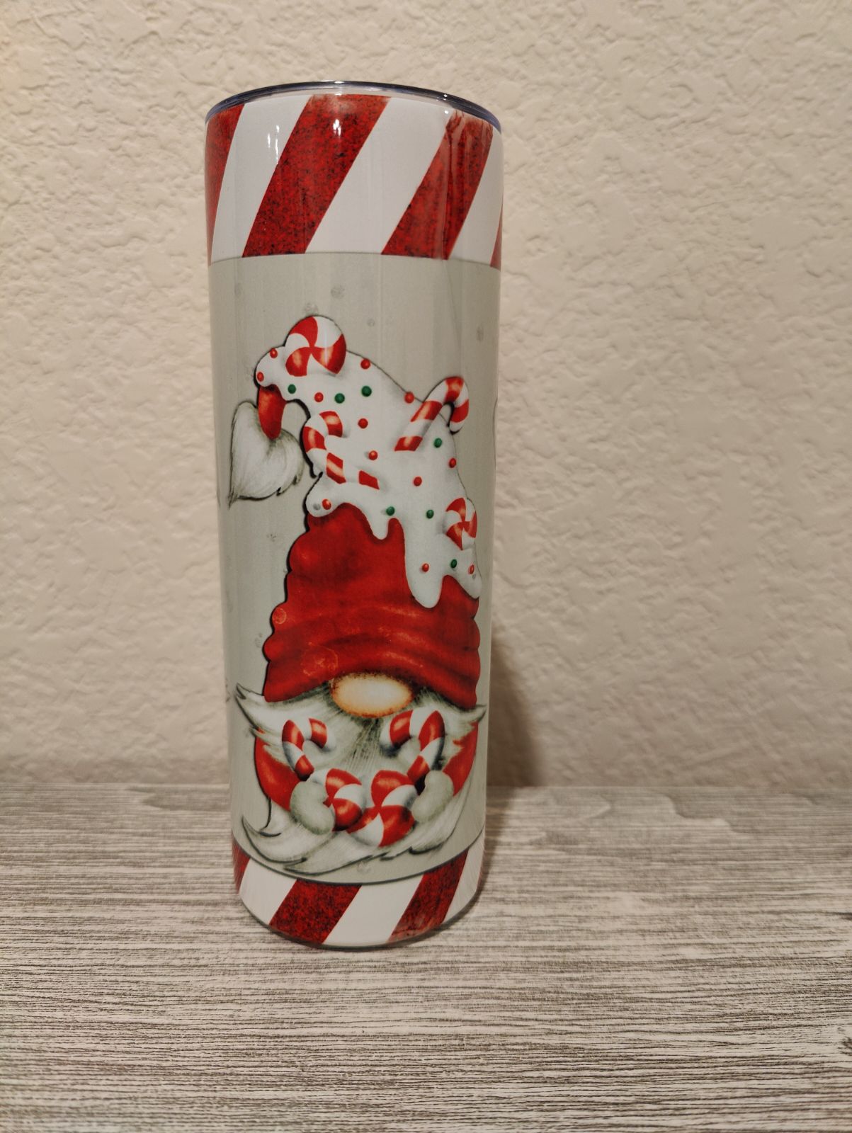 Christmas Tumbler gnomes red