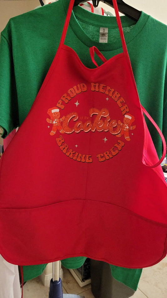 Christmas Apron Proud member cookie baking crew