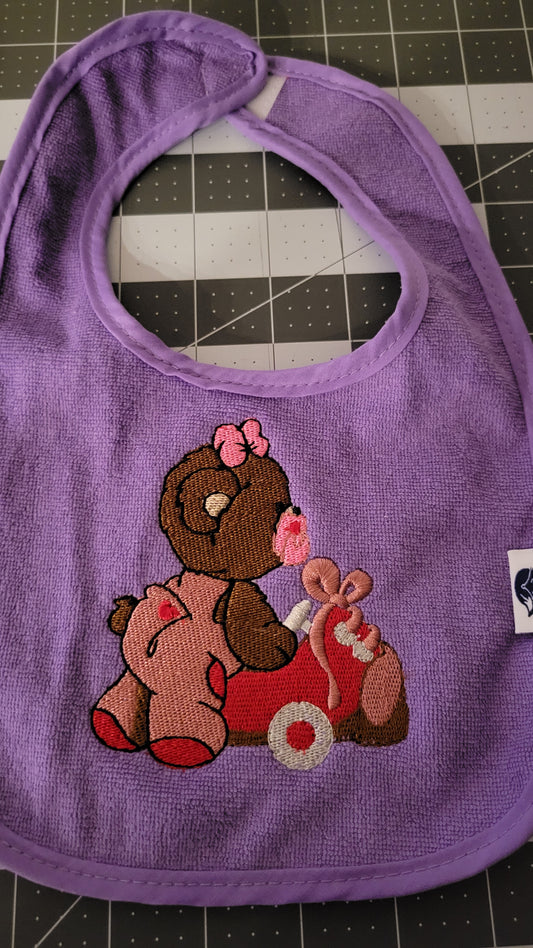 Embroidered baby bib