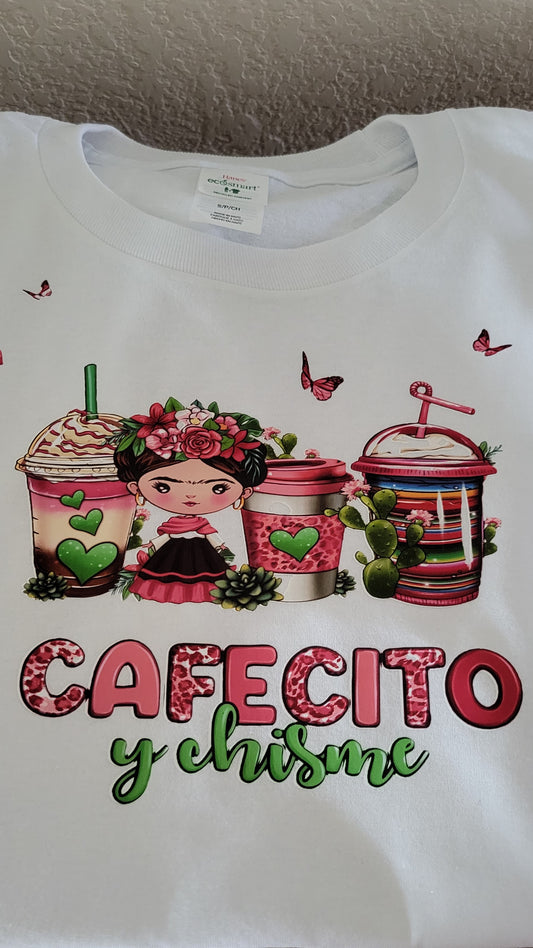 Cafecito Y chisme Tshirt Freda