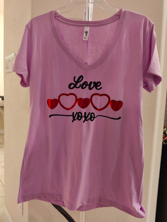 Valentines Love XOX0 Ladies Shirt