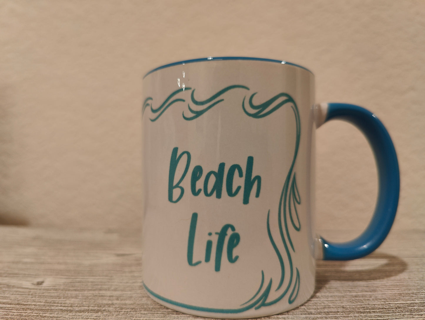 Beach Life 11oz Coffee Mug W/Initial Personalization